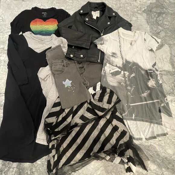 Zara Cat & Jack Nununu Bundle of 6 Tops Dress Jacket Jeans Set Kids 4-5